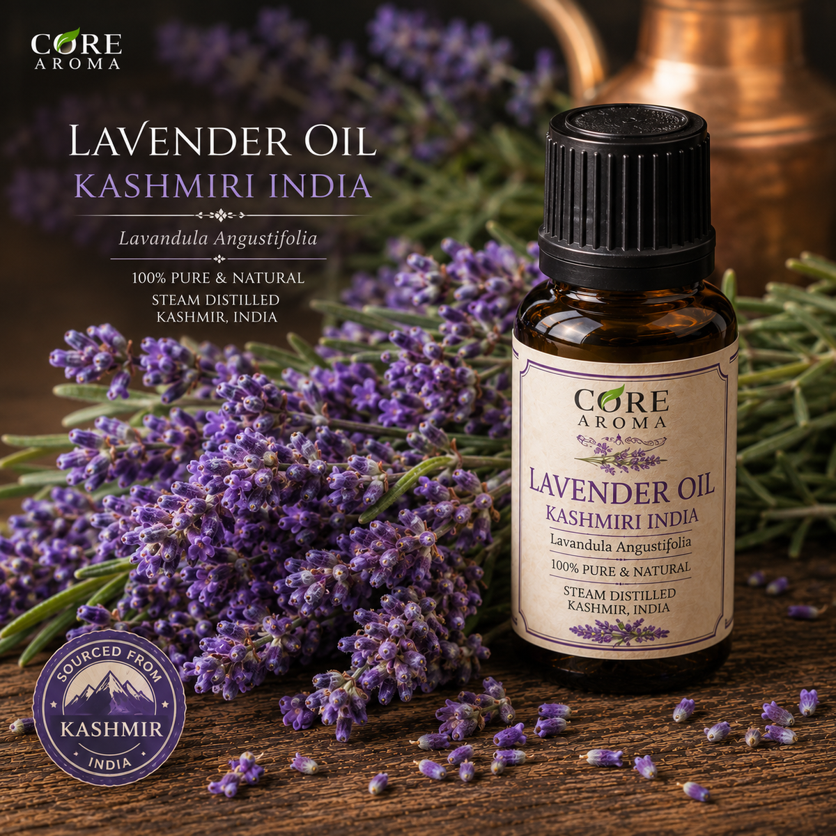 Lavender Oil Kashmiri India | Fresh, Floral, Herbal & Aromatic Lavender Oil