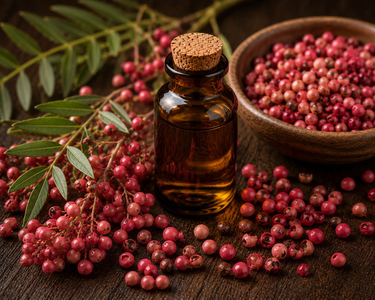 Schinus Molle Berry Pink Pepper Oil Accord | Fresh, Spicy, Rosy & Aromatic Fragrance Accord