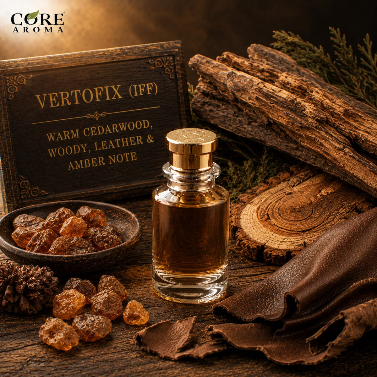 Vertofix (IFF) | Warm Cedarwood, Woody, Leather & Amber Note