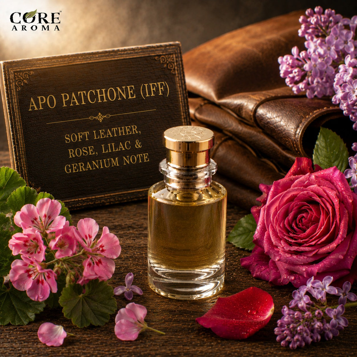 Apo Patchone (IFF) | Soft Leather, Rose, Lilac & Geranium Note