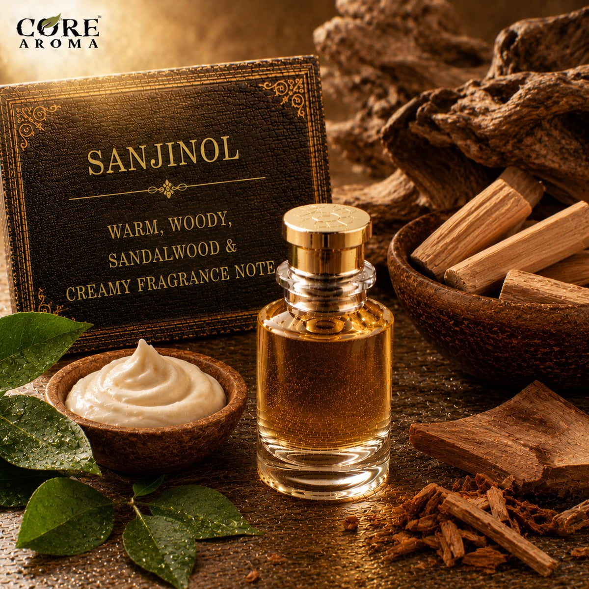 Sanjinol | Warm, Woody, Sandalwood & Creamy Fragrance Note