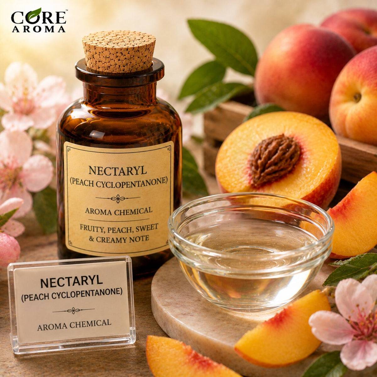 Nectaryl / Peach Cyclopentanone Aroma Chemical | Peach, Fruity, Creamy & Juicy Note