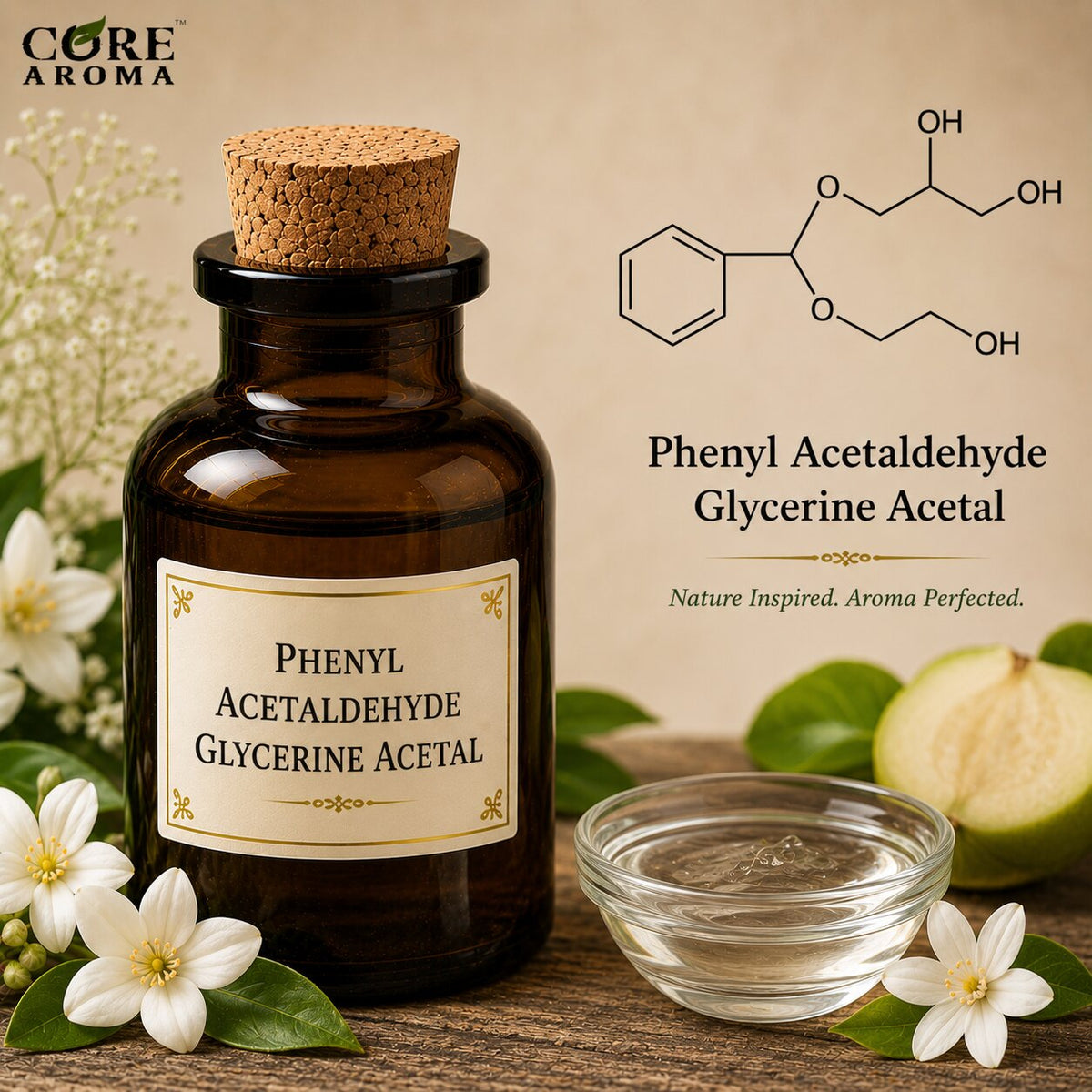 Phenyl Acetaldehyde Glycerine Acetal | Floral Honey & Green Note