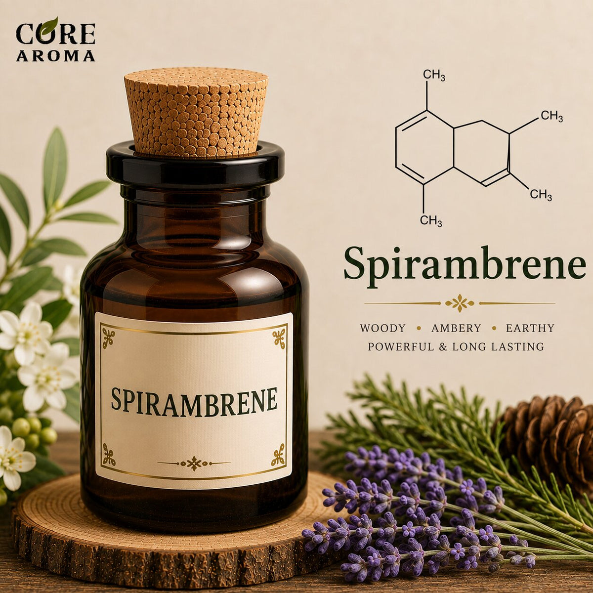 Spirambrene Aroma Chemical | Woody Amber & Warm Spicy Note