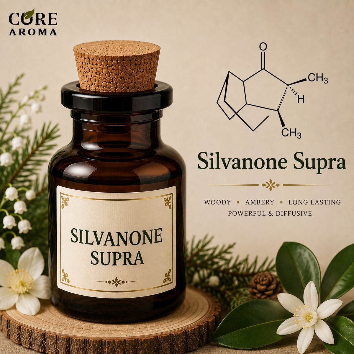 Silvanone Supra Aroma Chemical | Powerful Woody Amber Note