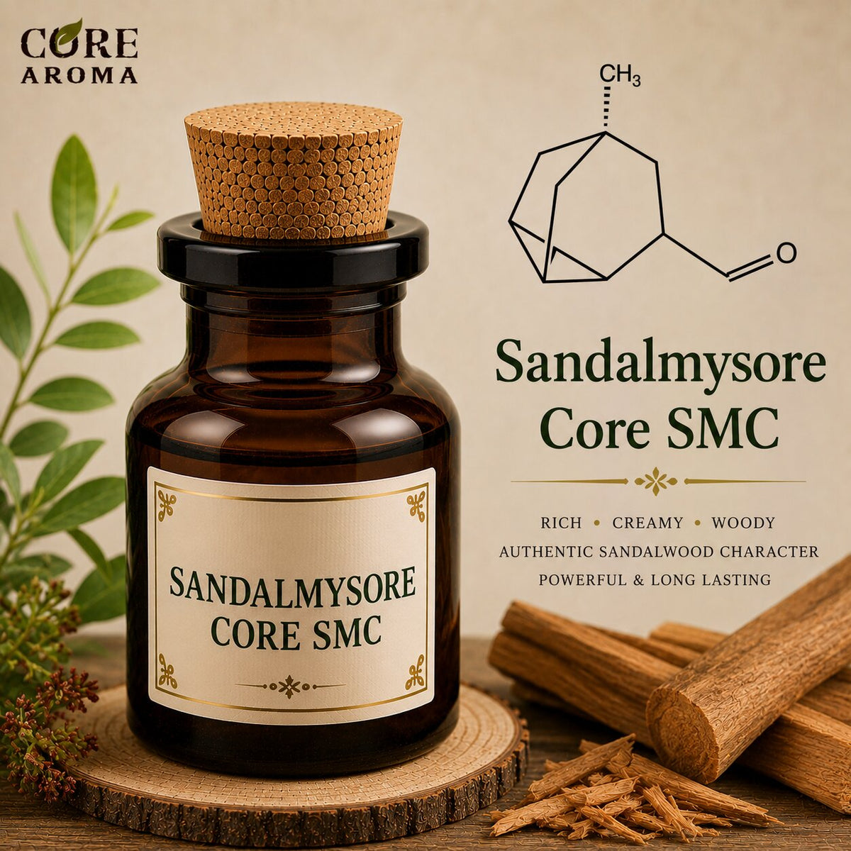 Sandalmysore Core SMC | Premium Sandalwood Aroma Chemical