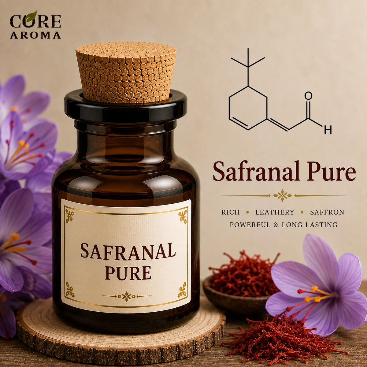 Safranal Pure Aroma Chemical | Saffron Spicy & Woody Note
