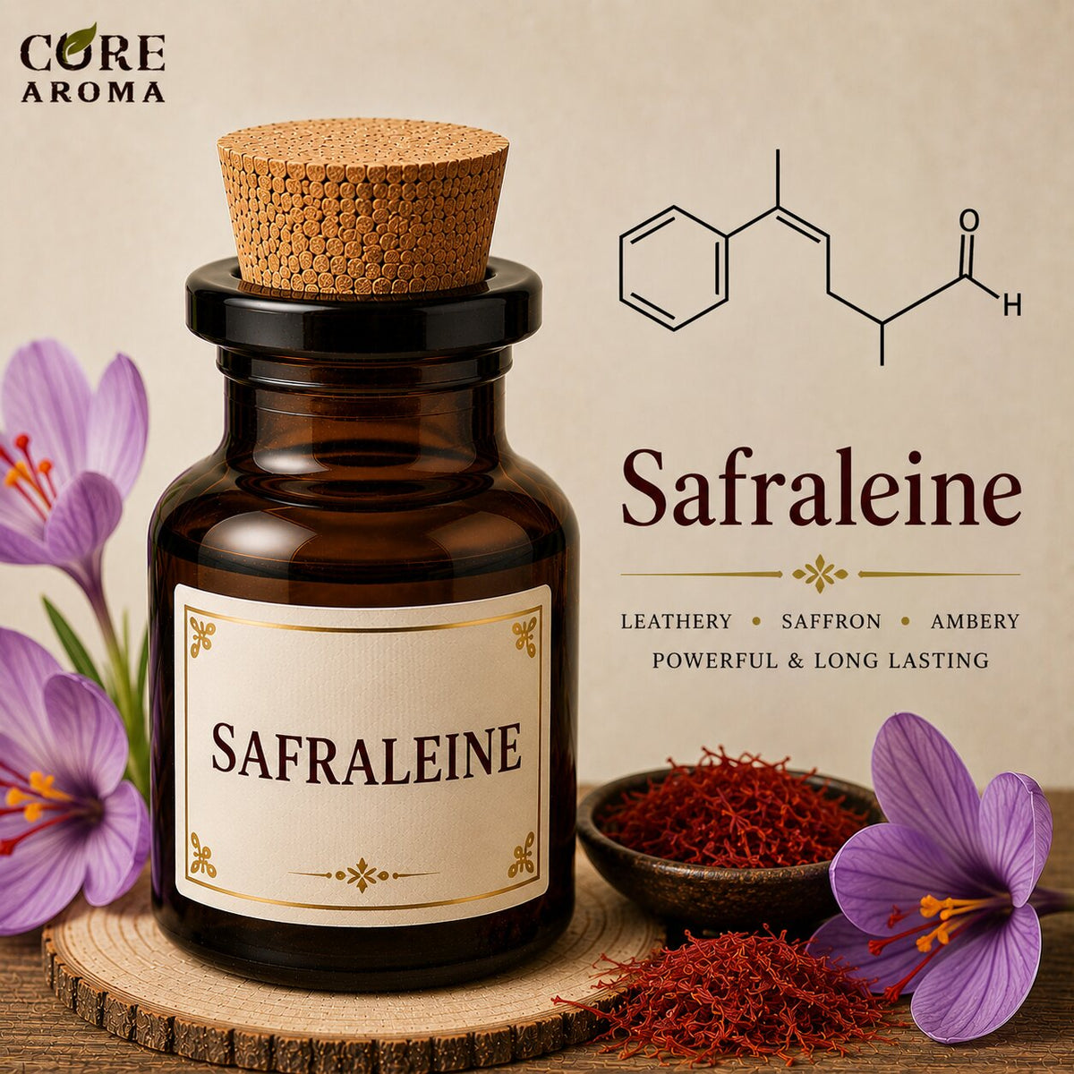 Safraleine Aroma Chemical | Saffron Leather &  Woody Note