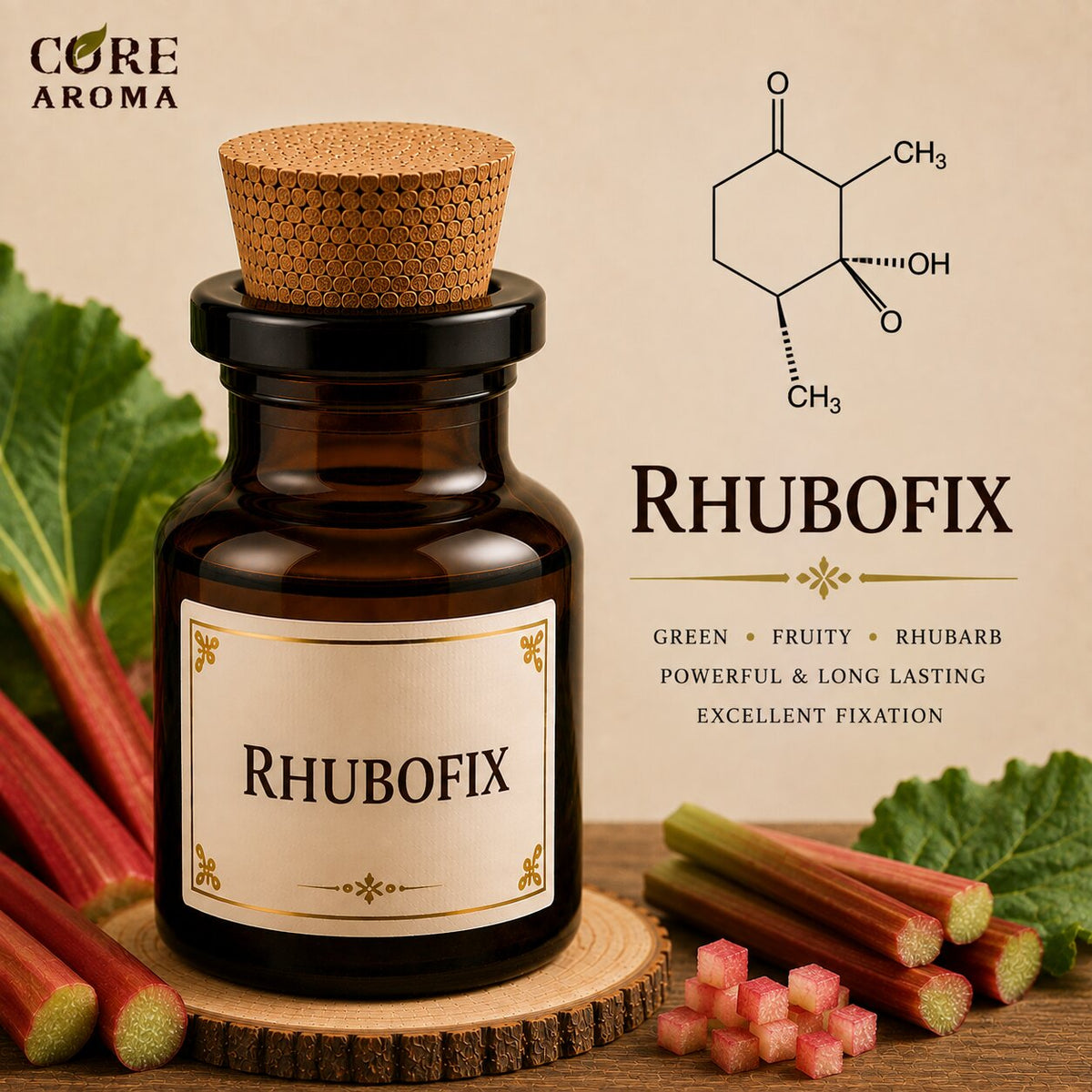 Rhubofix Aroma Chemical | Green Rhubarb & Woody Note