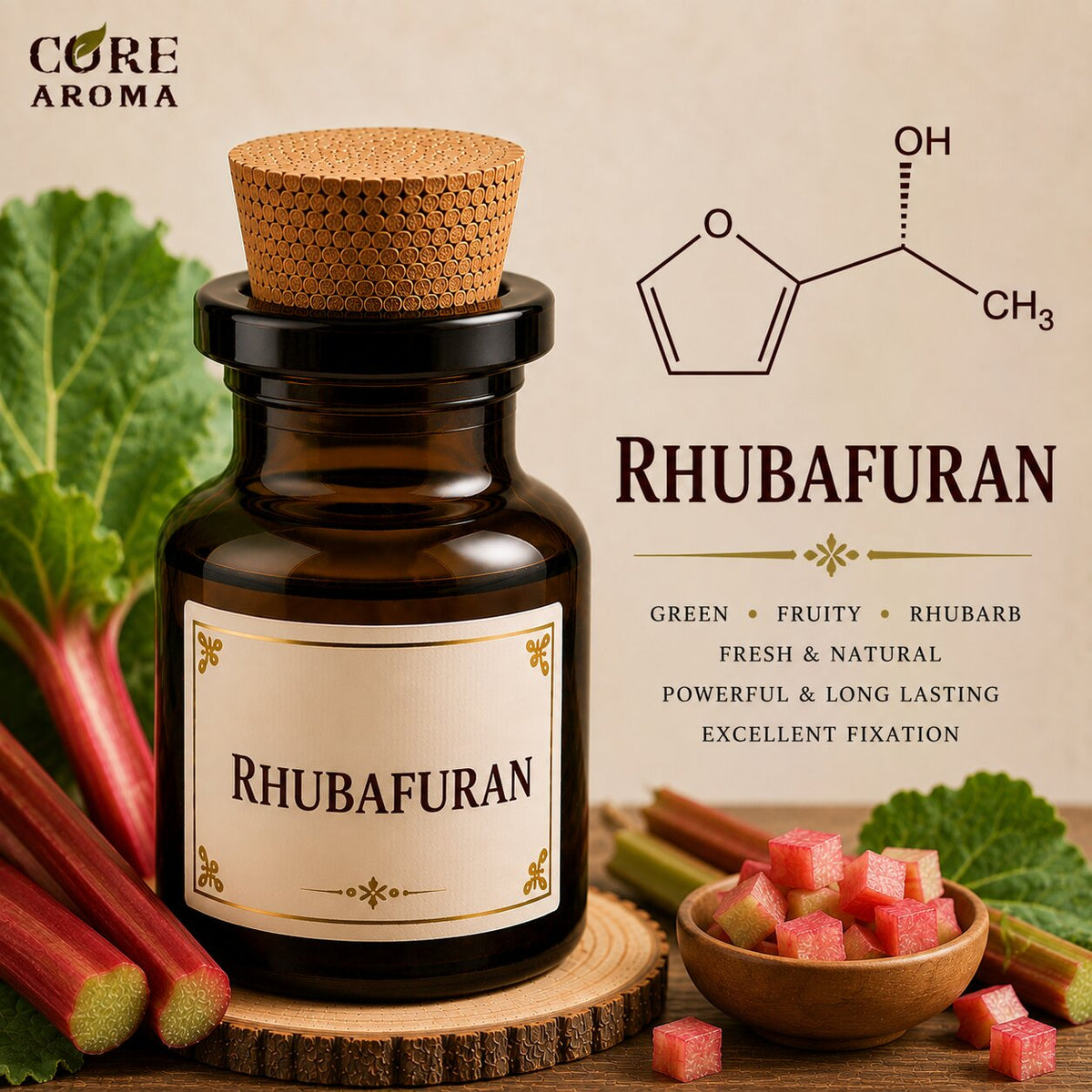 Rhubafuran Aroma Chemical | Green Rhubarb & Fruity Note