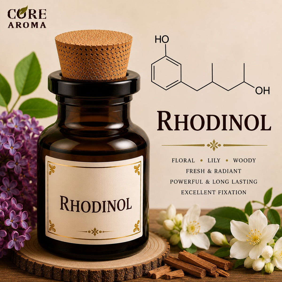 Rhodinol Aroma Chemical | Fresh Rose & Floral Note