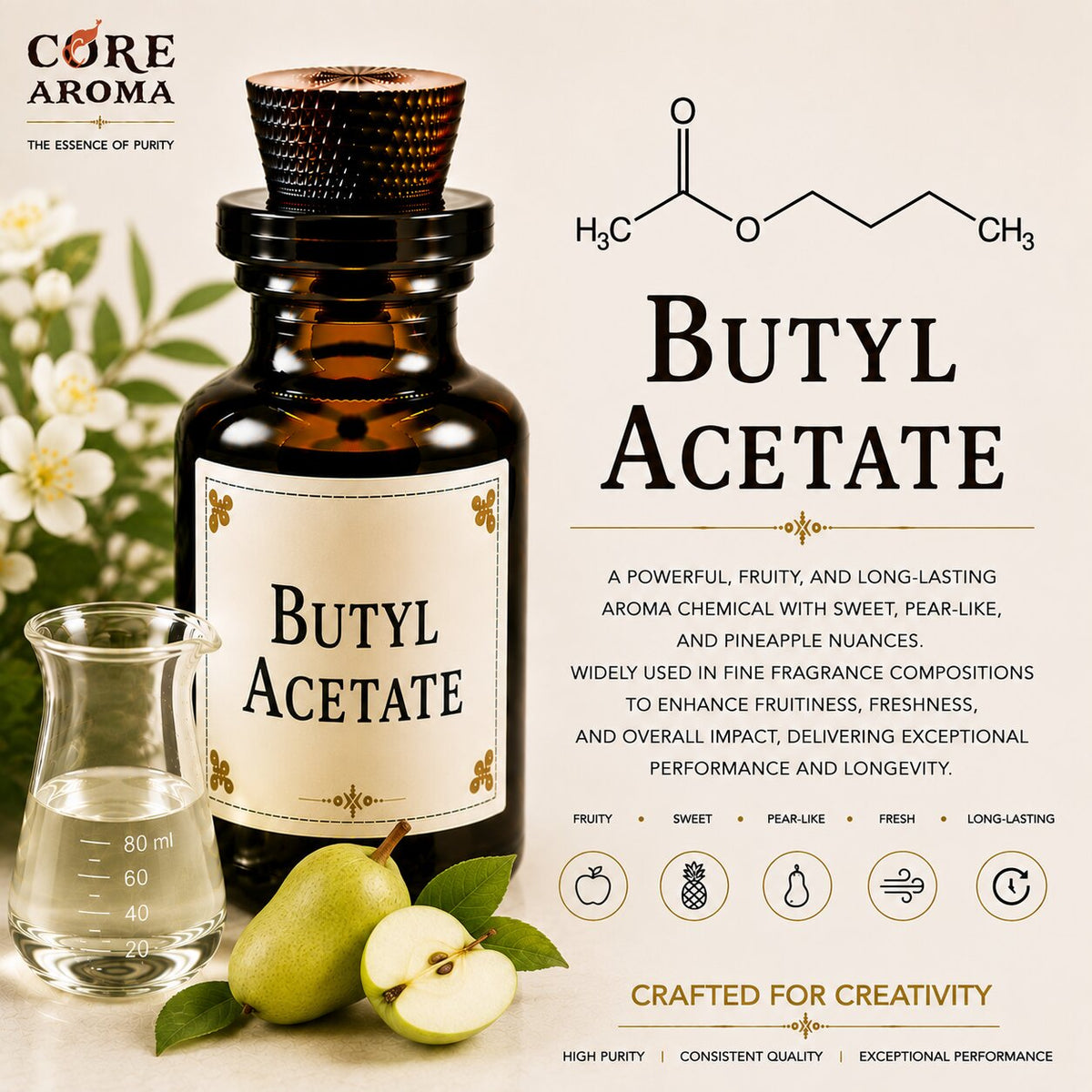 Butyl Acetate Aroma Chemical | Fruity Solvent | Core Aroma