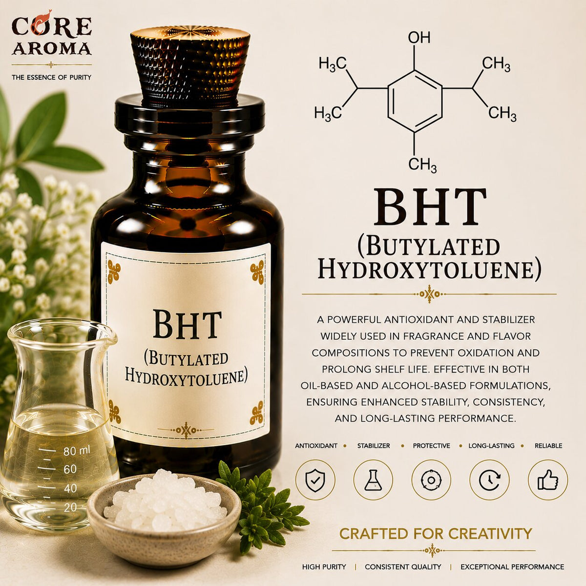 BHT (Butylated Hydroxytoluene) | Fragrance Antioxidant