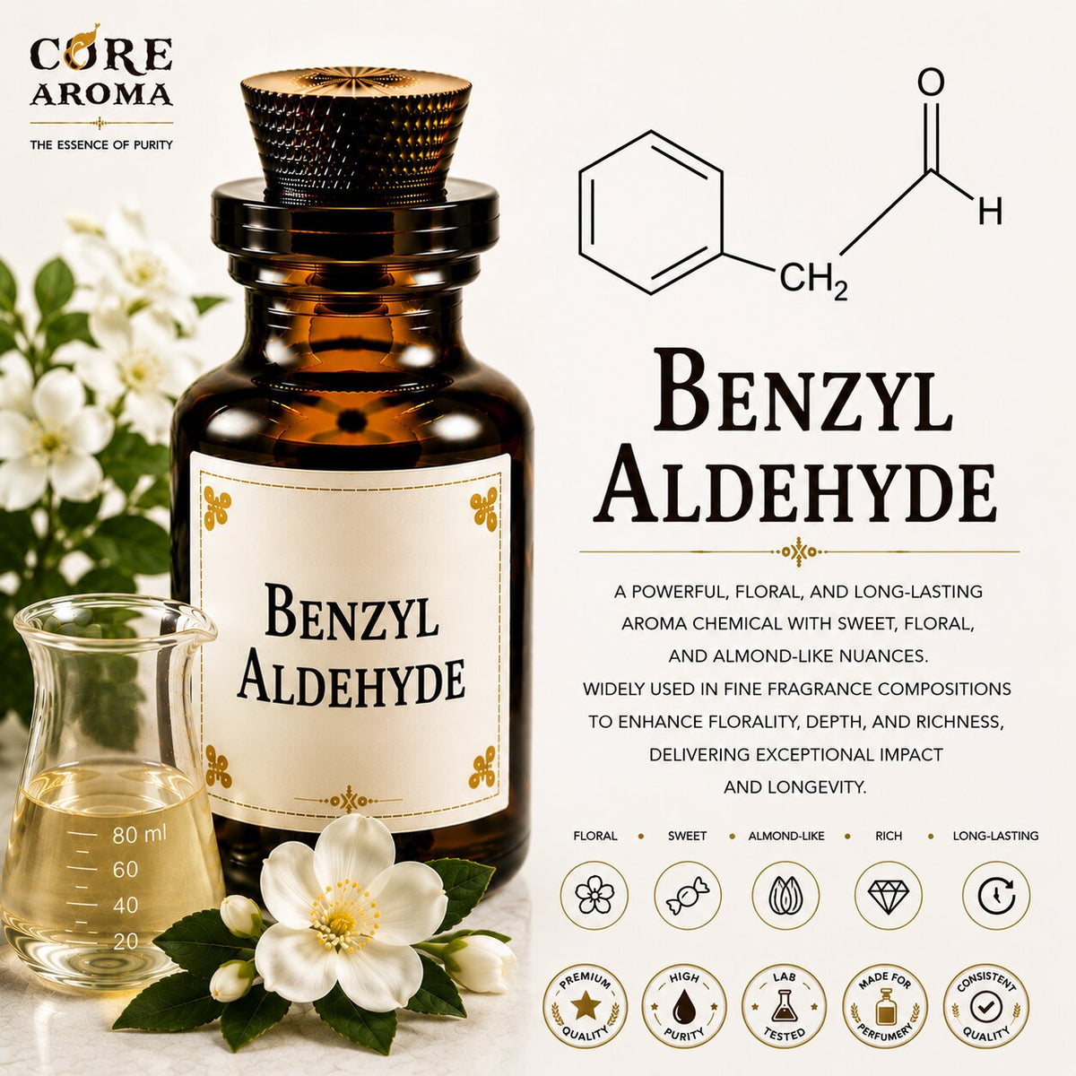 Benzyl Aldehyde Aroma Chemical | Almond | Core Aroma