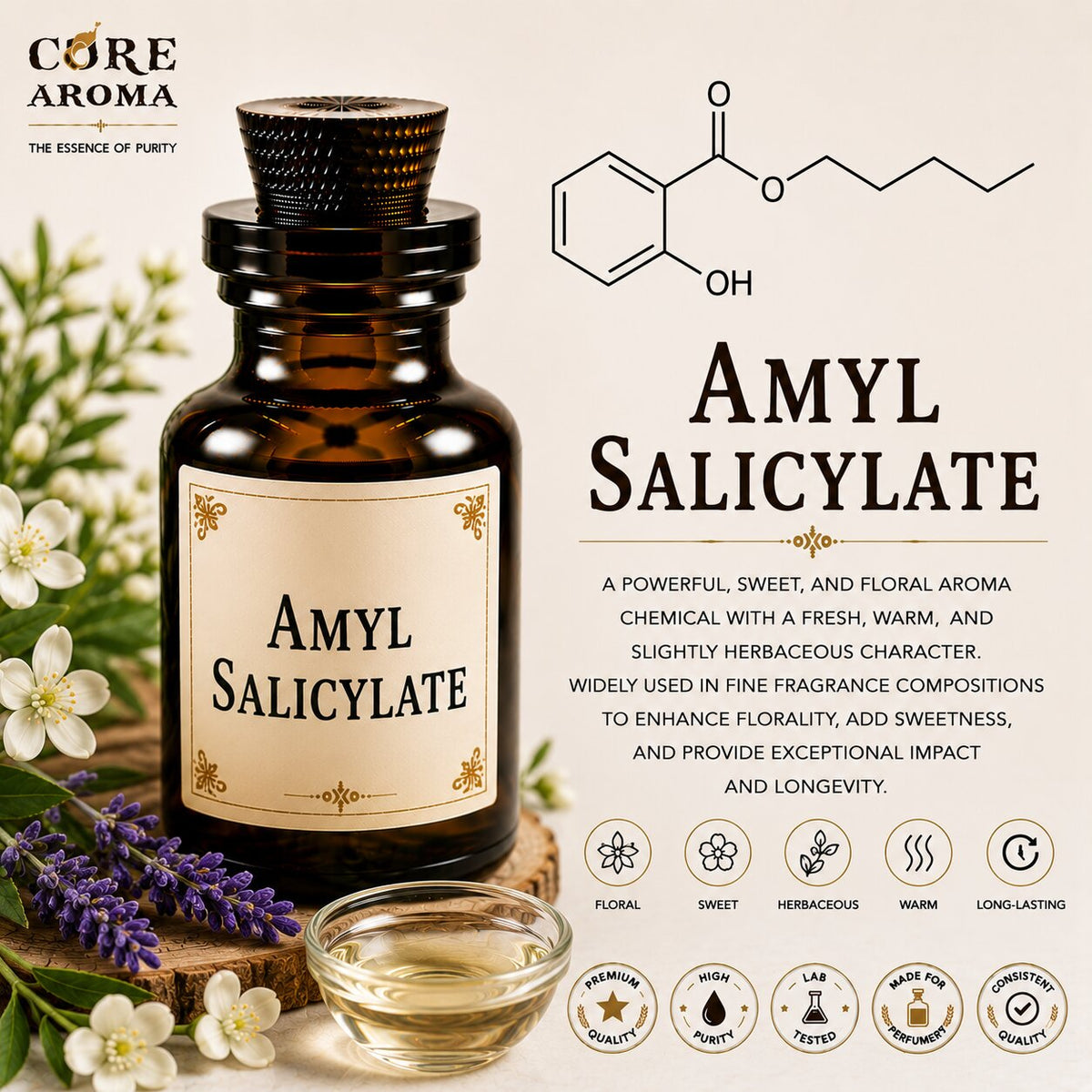 Amyl Salicylate Aroma Chemical | Floral Green | Core Aroma
