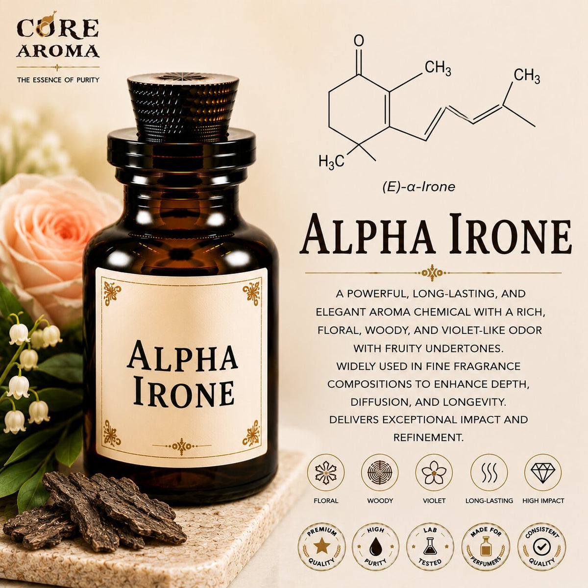 Alpha Irone Aroma Chemical | Orris Violet | Core Aroma