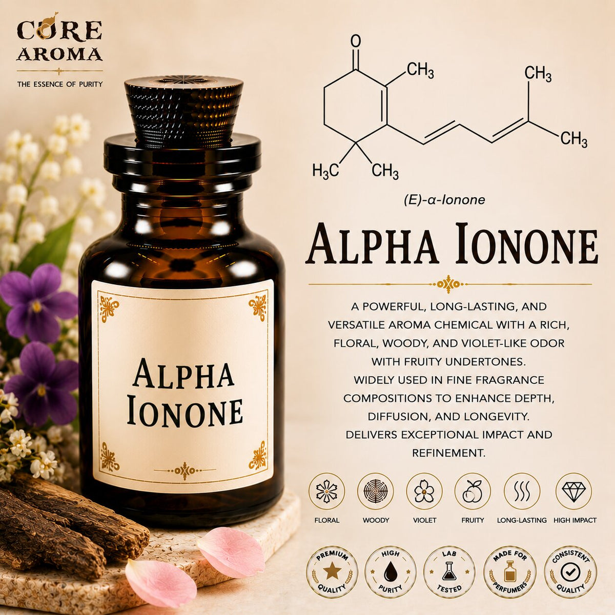 Alpha Ionone Aroma Chemical | Violet Floral | Core Aroma