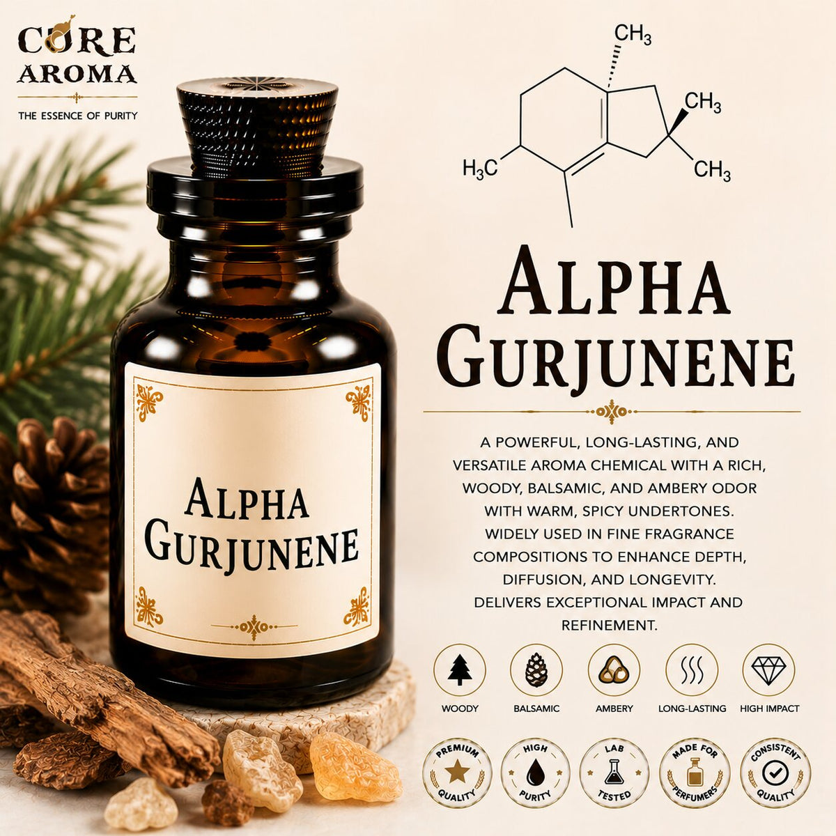 Alpha Gurjunene Aroma Chemical | Core Aroma