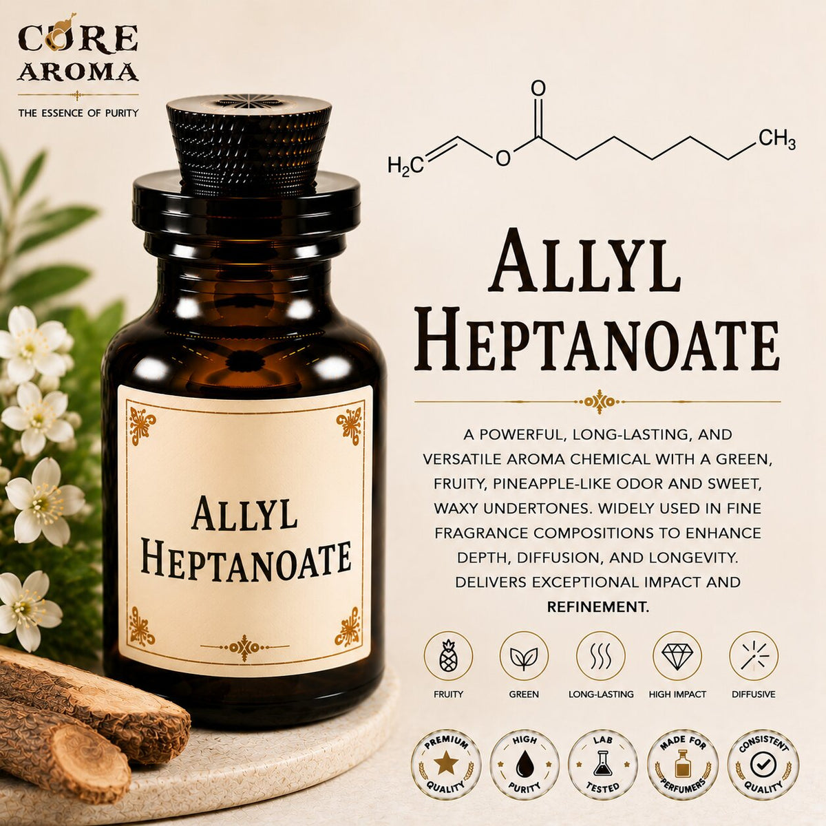 Allyl Heptanoate Aroma Chemical | Core Aroma