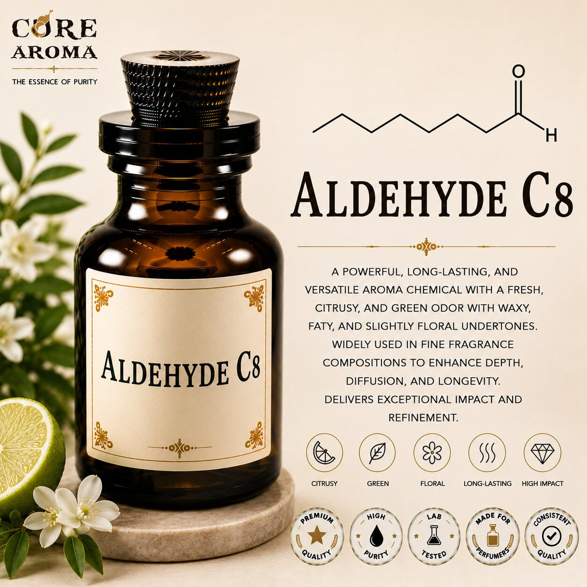 Aldehyde C8 (Octanal) Aroma Chemical | Core Aroma